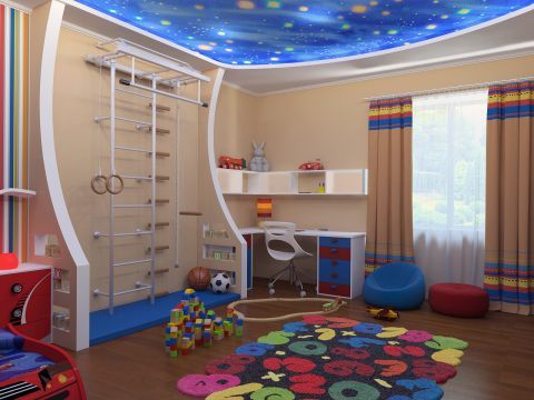 Большая игровая зона и спортивный комплекс