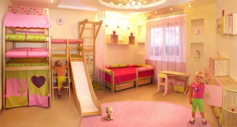 Розовая комната для маленькой девочки