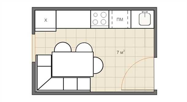 План помещения кухни